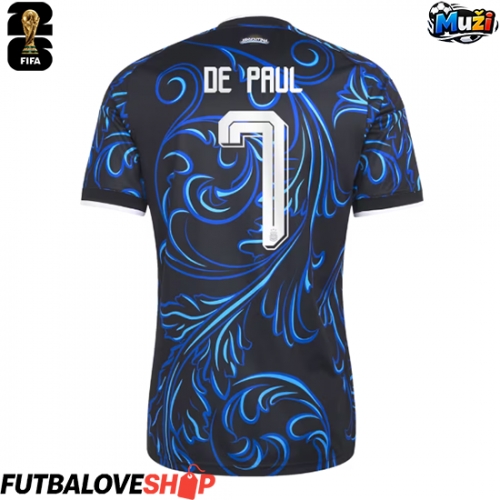 Dres Argentína Rodrigo De Paul #7 Preč MS 2026 Krátky Rukáv